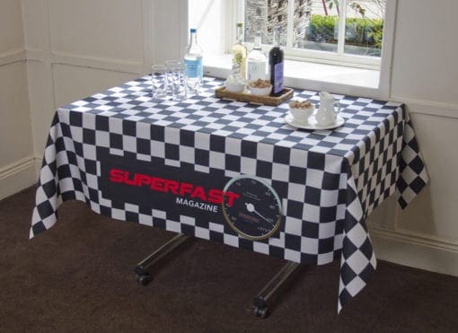 Superfast Table Cloth Front Logo