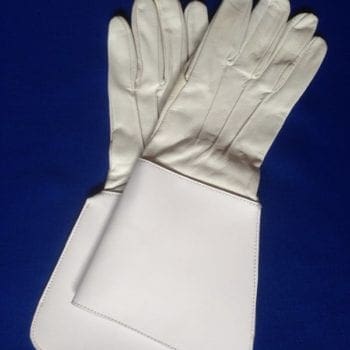 White Leather Gauntlets