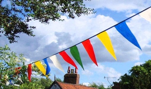 Assorted colour bunting